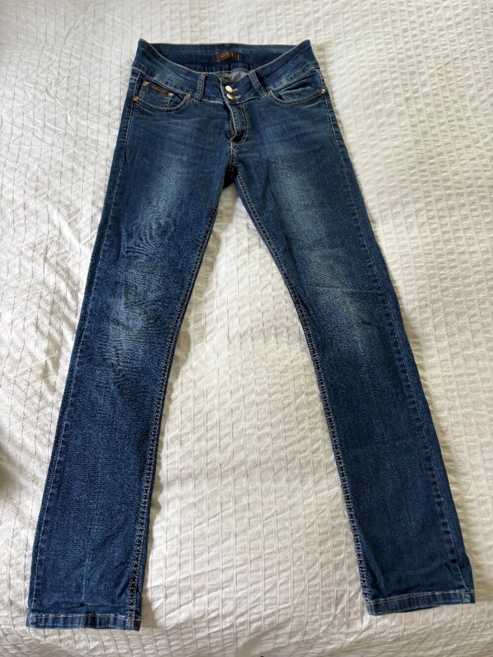 Gucci Mod 940 Designer Jeans Fits 28 Made in Italy Stretch Denim